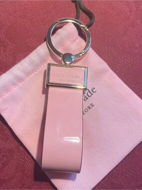 kate spade New York Pink Patent Leather Key Fob Keychain
